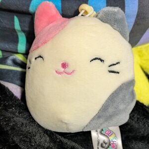 Cute Plush Cat Stuffed Animal - Pink, Gray, and Cream
